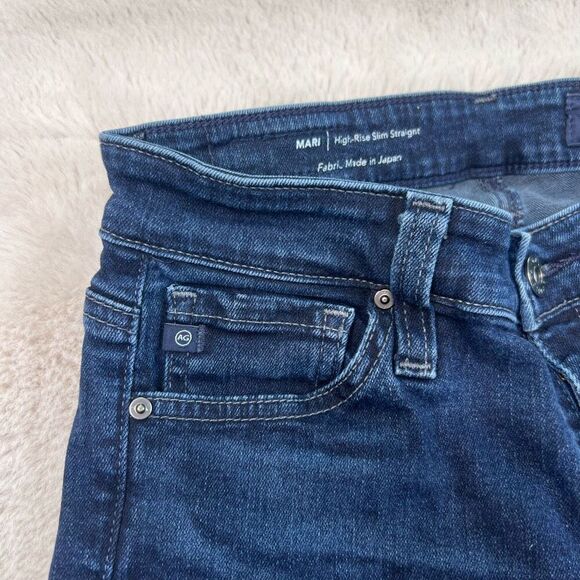 AG Adriano Goldschmied Jeans Womens Size 25R Mari High Rise Slim Straight Dark - Picture 3 of 11